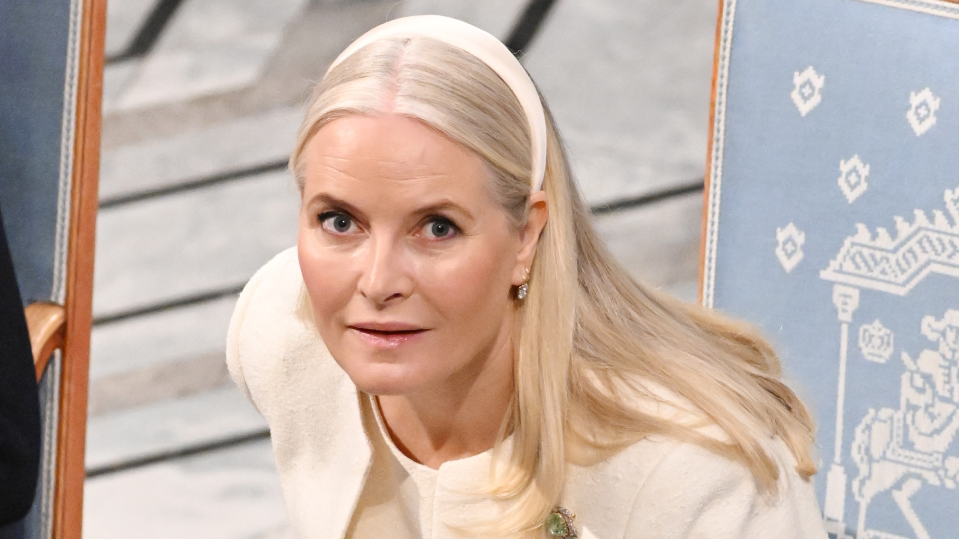 Norwegian Crown Princess Mette-Marit attends the Nobel Peace Prize ceremony on December 10, 2025 in Oslo, Norway