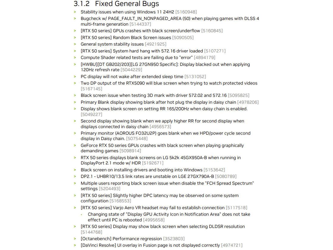 NVIDIA Game Ready driver 576.02 notes