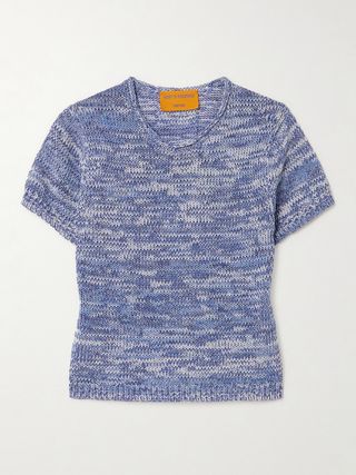 Cropped Cotton-Blend T-Shirt