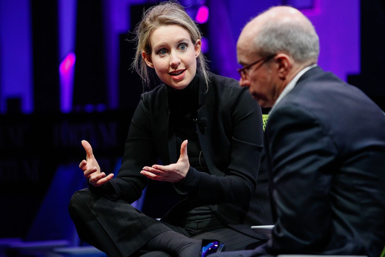 Theranos&amp;#039; Elizabeth Holmes speaks at an event