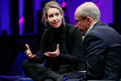 Theranos' Elizabeth Holmes speaks at an event