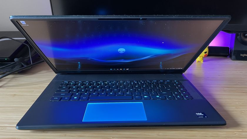 Alienware 16 Area-51 gaming laptop with lid slightly closed