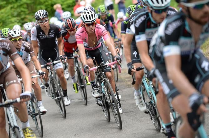 Rigoberto Uran (Omega Pharma - QuickStep) lost time to all his major rivals on stage 14