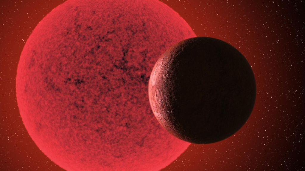 Newfound super-Earth has speedy orbit around red dwarf star