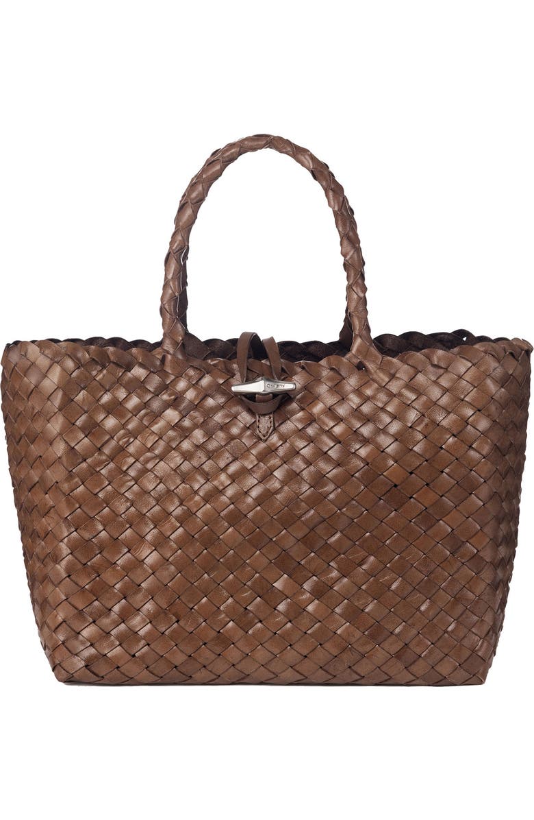 Kayla Woven Leather Tote