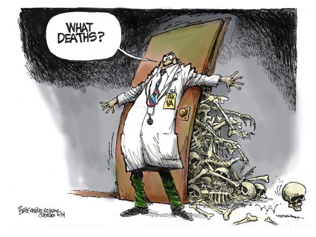 Editorial cartoon Phoenix VA Deaths