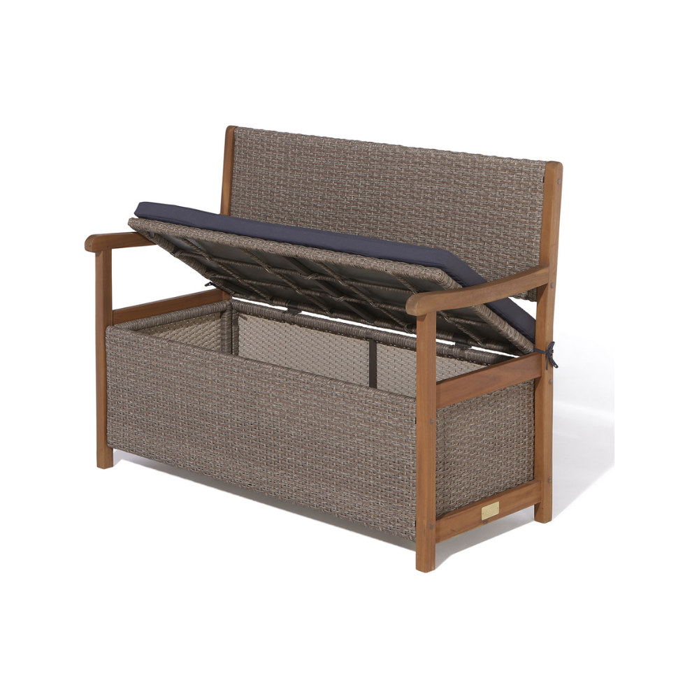 storage bench with seat up
