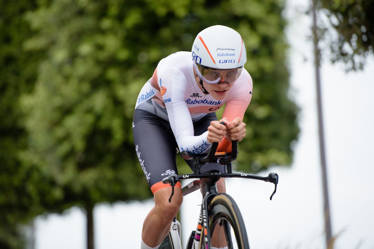 Marianne Vos (Rabo Liv) at the 4.4 km Prologue of the Lotto Belgium Tour