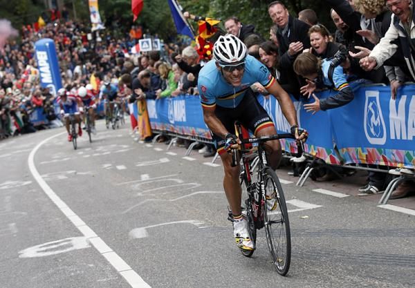 Philippe Gilbert found his form of old and rocketed away from his rivals on the Cauberg.