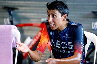 SAN JUAN ARGENTINA JANUARY 24 Egan Arley Bernal Gomez of Colombia and INEOS Grenadiers after the 39th Vuelta a San Juan International 2023 Stage 3 a 1709km stage from Circuito San Juan Villicum to Circuito San Juan Villicum VueltaSJ2023 on January 24 2023 in San Juan Argentina Photo by Maximiliano BlancoGetty Images
