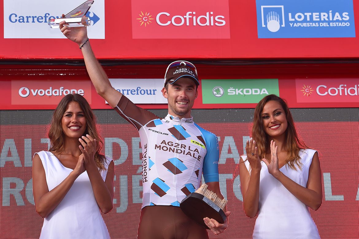 Pierre Latour (AG2R-La Mondiale) on the podium as the stage winner