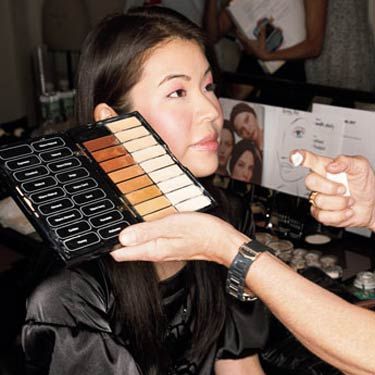 marie claire's ning chao getting a model makeup makeover