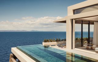 Panoramic view from one of One&Only Kéa Island’s one-bedroom villas