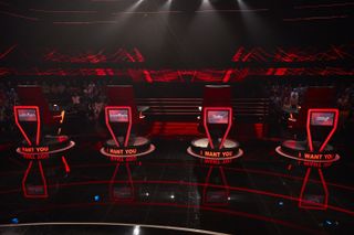 The Voice UK coaches red chairs