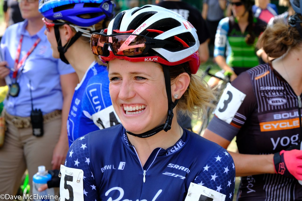 Ellen Nobel (Aspire Racing) got to wear her U-23 national champions kit since Katie Compton was absent from the race.