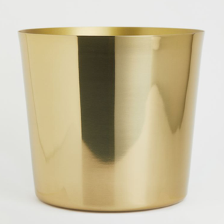 A gold plant pot