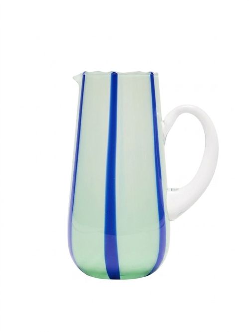 Riera Blue Striped Glass Jug