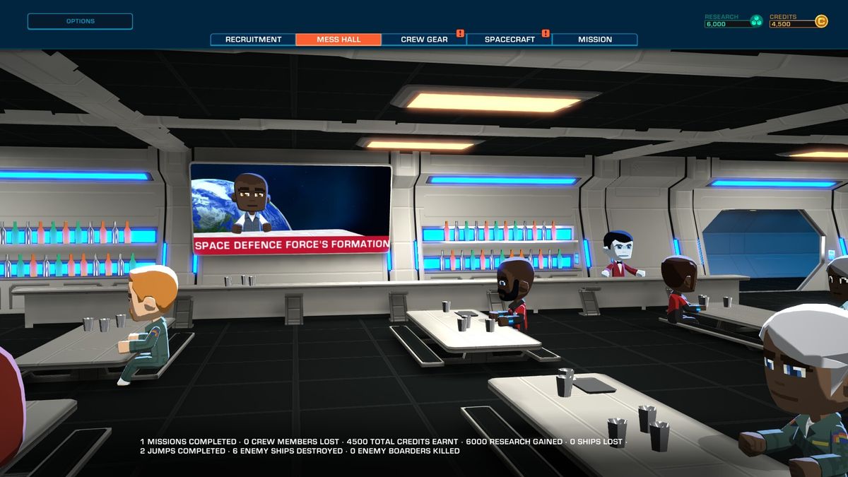 In "Space Crew," you take command of a United Defense Force ship to explore space and face the alien Phasmid menace. The crew management game launches Oct. 15, 2020.