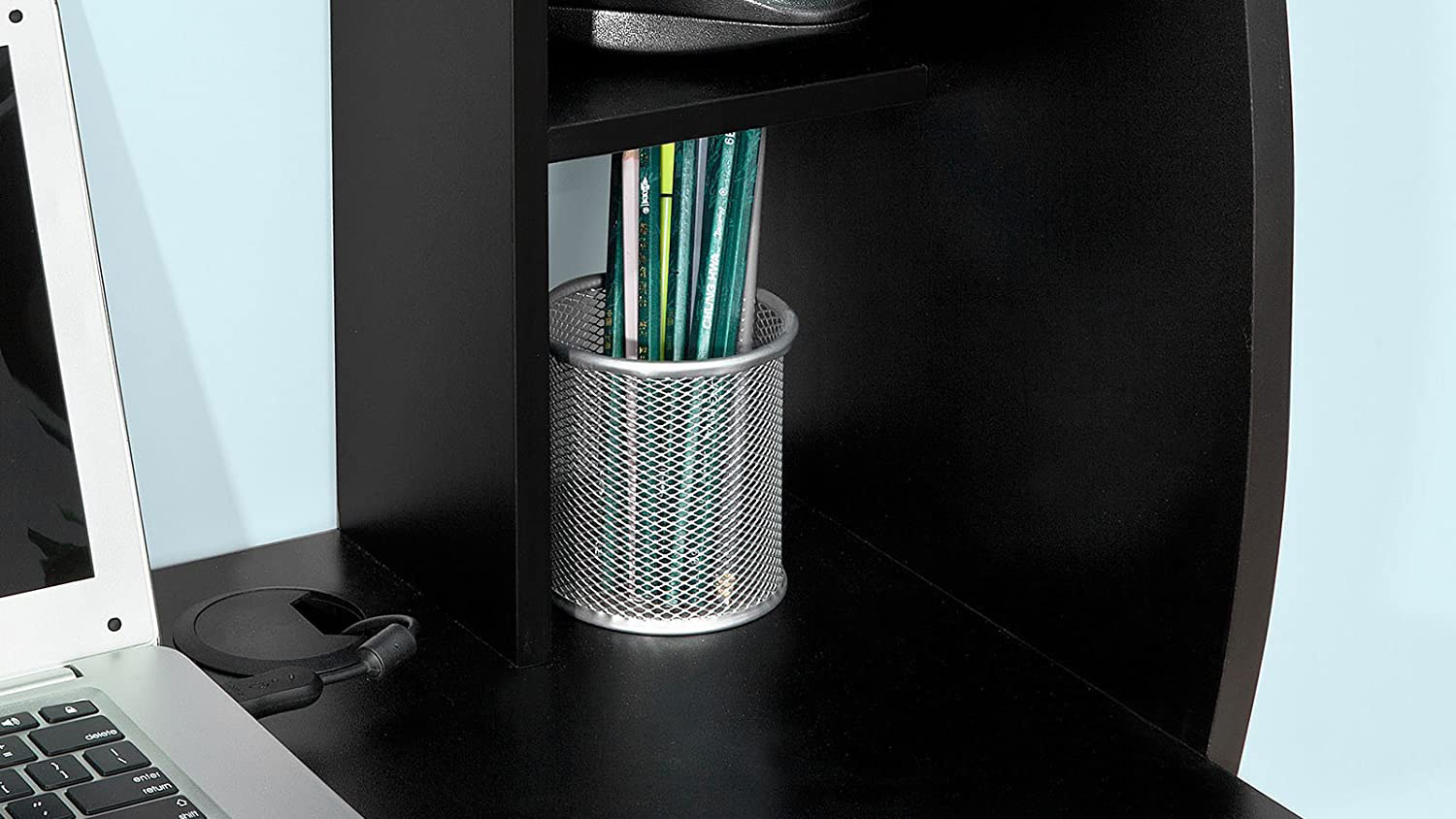 best desk for small spaces: Haotian Black Desk