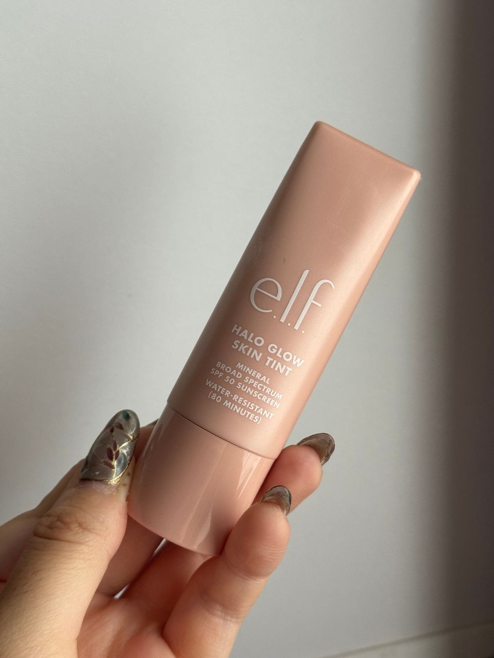 Denise Primbet testing the e.l.f. Halo Glow SPF Skin Tint