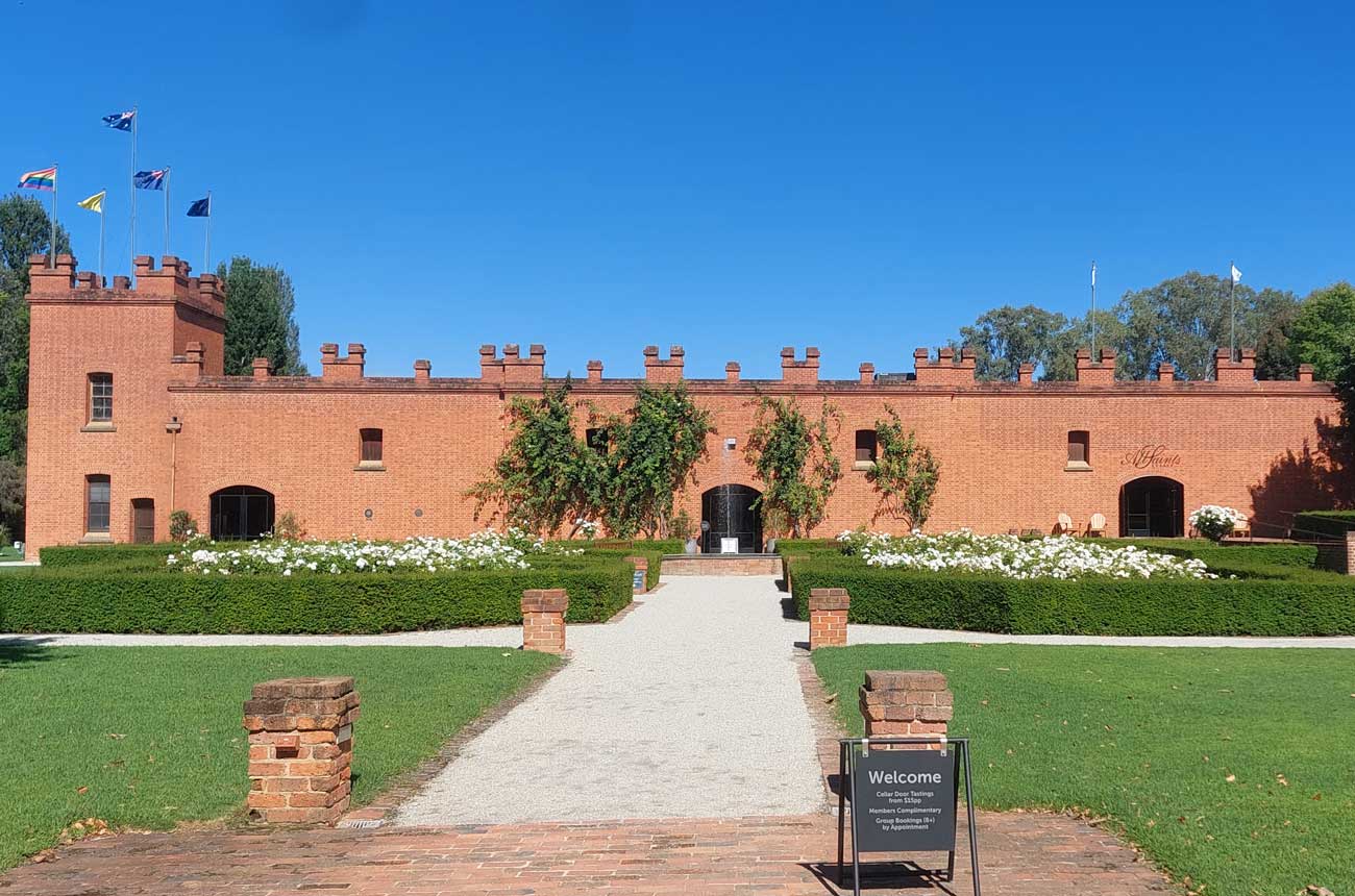 All Saints Estate red brick winery Rutherglen