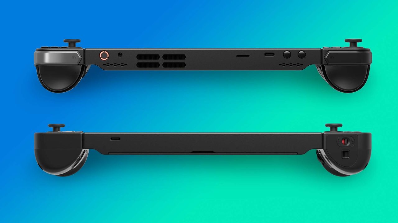 Lenovo Legion Go top and bottom view.