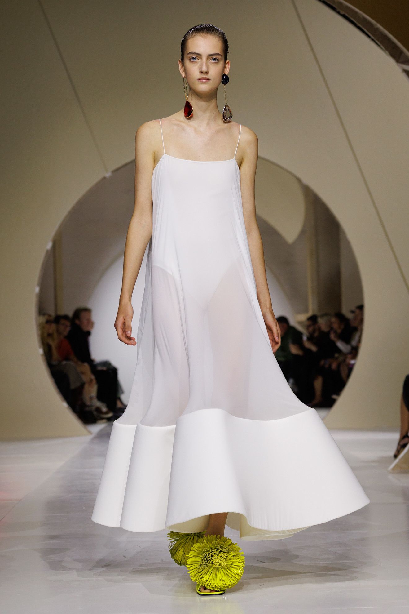a model walks the givenchy runway.