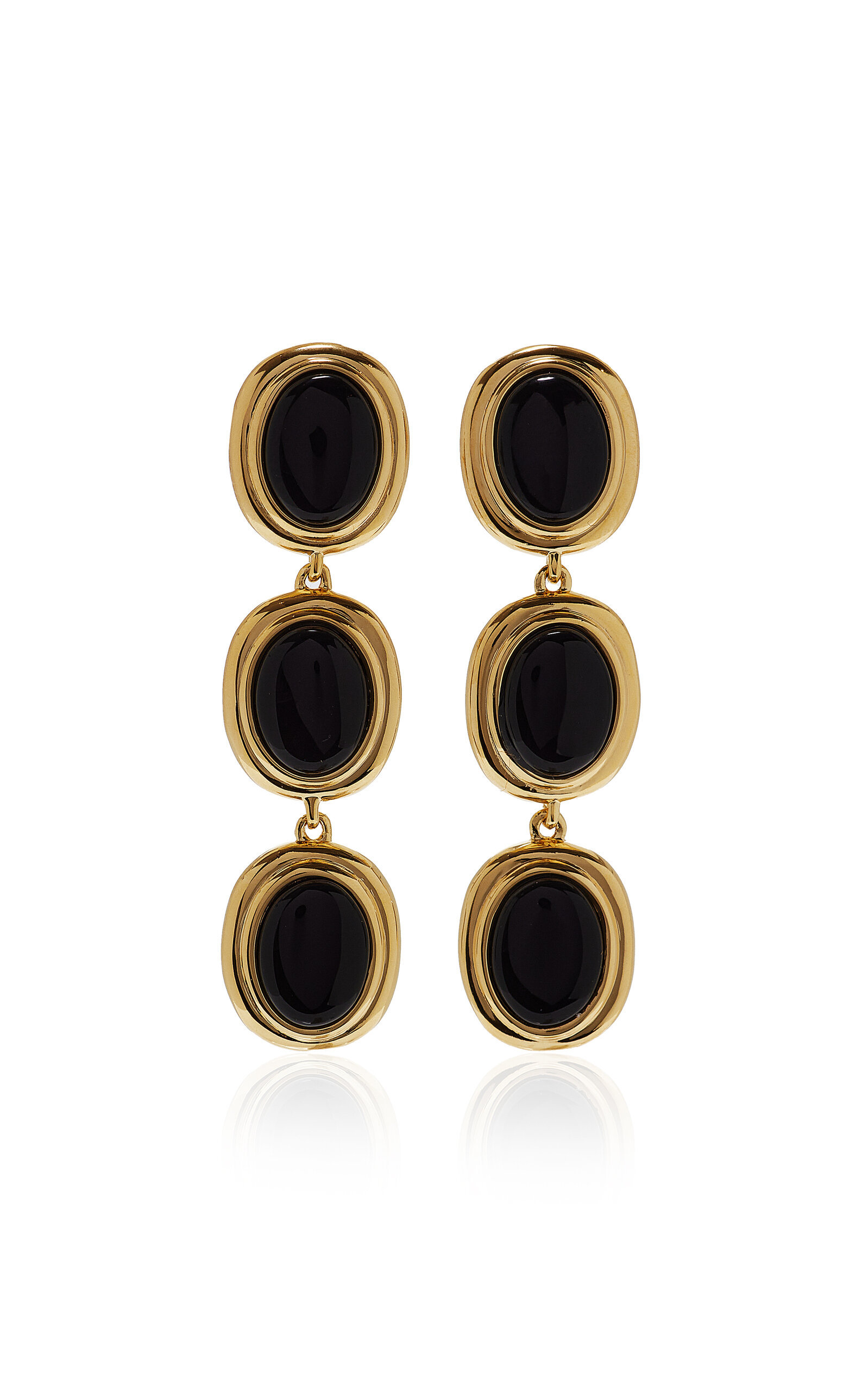 Exclusive Ada Gold Vermeil Onyx Earrings