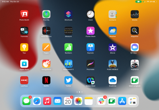Écran d'accueil de l'iPadOS 16