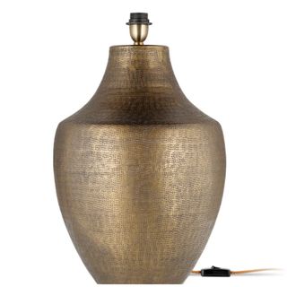 Rounded urn shaped brass table lamp base