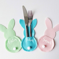 Personalised Easter Bunny Cutlery Holders | £3.49 at Amazon