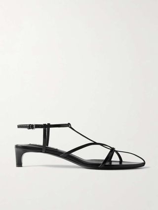Jil Sander black cage-toe heels