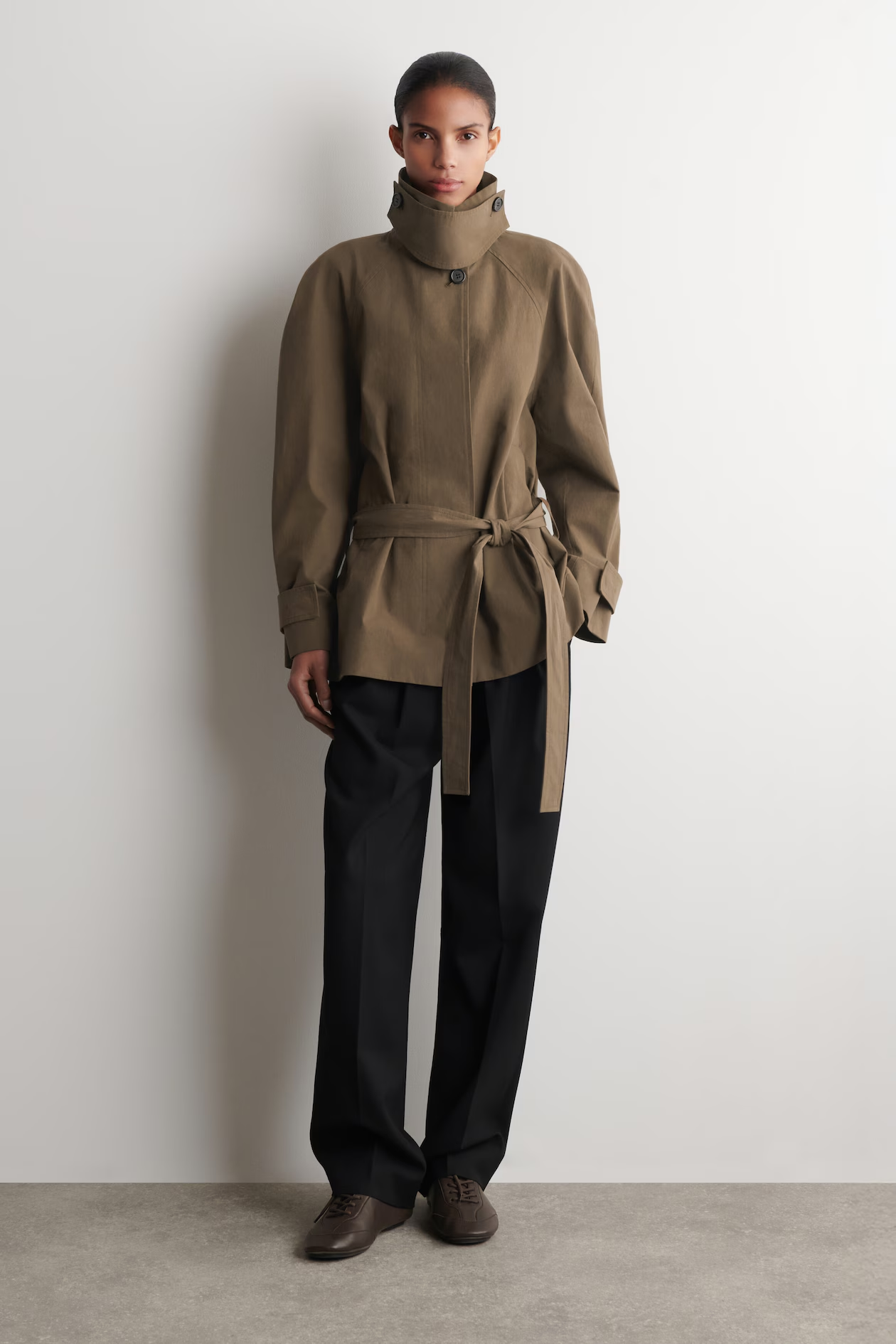 COS, Belted Cotton Short Trench Jacket