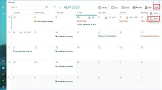 Windows 10 Calendar Sync Option