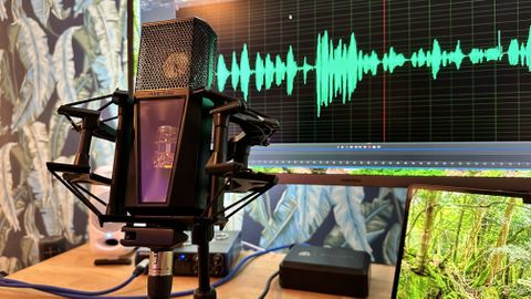 Lewitt Pure Tube microphone in a home studio