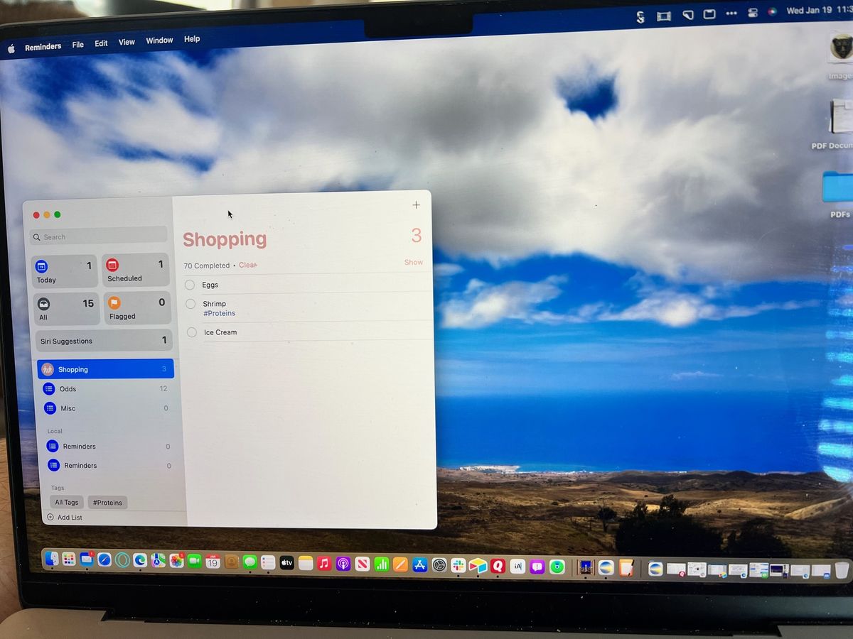 Reminders Tags on Mac