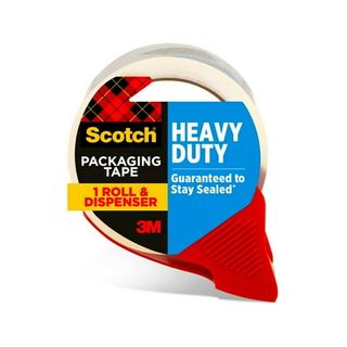 A roll of Scotch Heavy Tape with a red dispenser