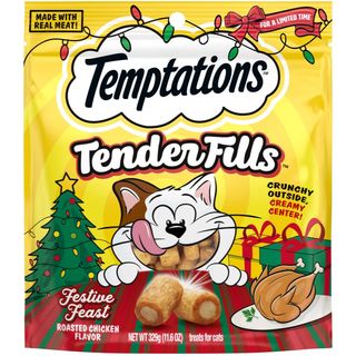 Temptations Tender Fills Festive Feast Roasted Chicken Flavor Soft & Crunchy Cat Treats