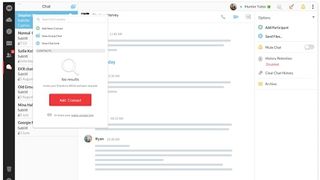 MEGA's built-in communication channel within its user interface