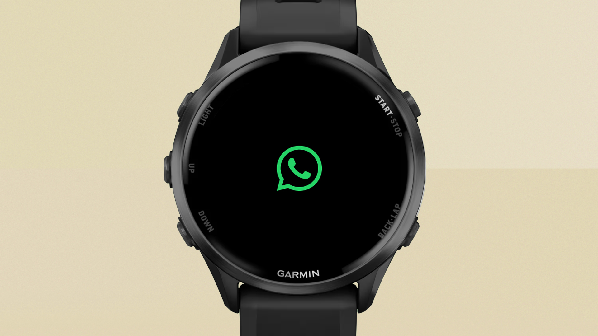 Garmin watch showing WhatsApp