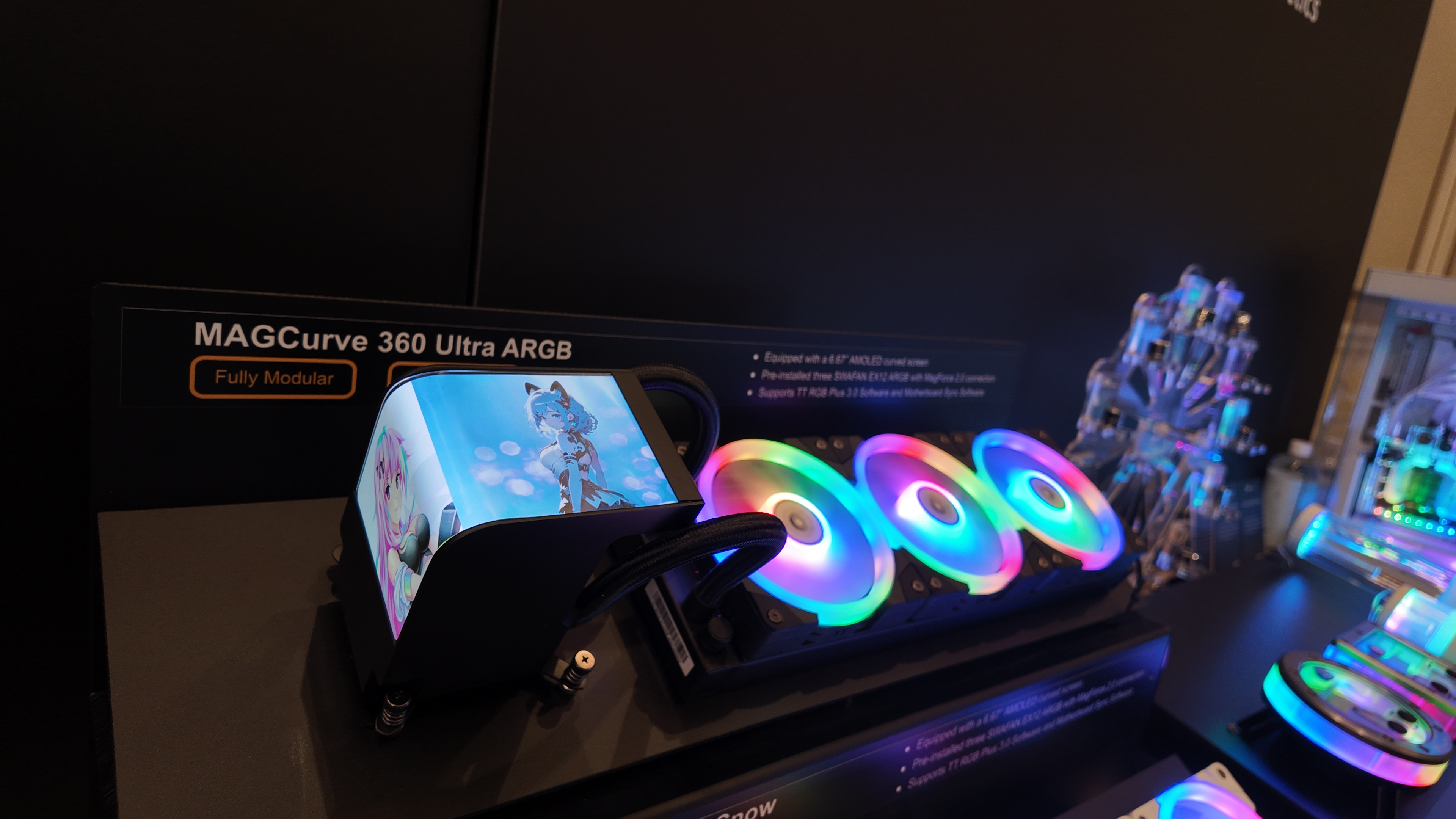 The Thermaltake's new liquid cooler with a screen to display images and videos