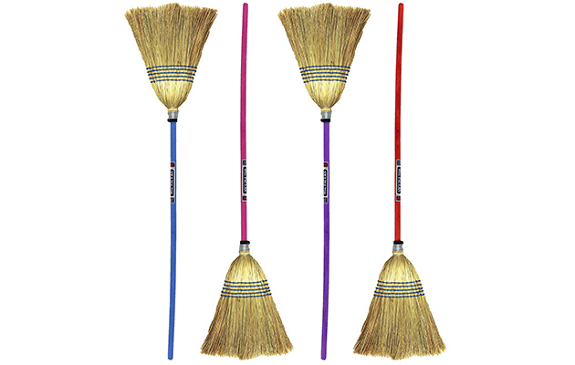 Faulks Standard Coloured Handle Corn Broom