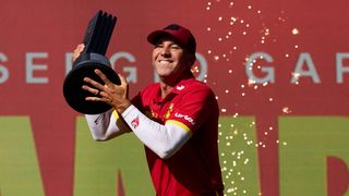 Sergio Garcia with the trophy after winning LIV Golf Andalucia