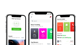 eToro lifestyle image showing screenshots of the app
