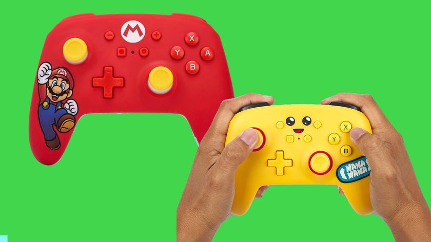 PowerA controllers on a background