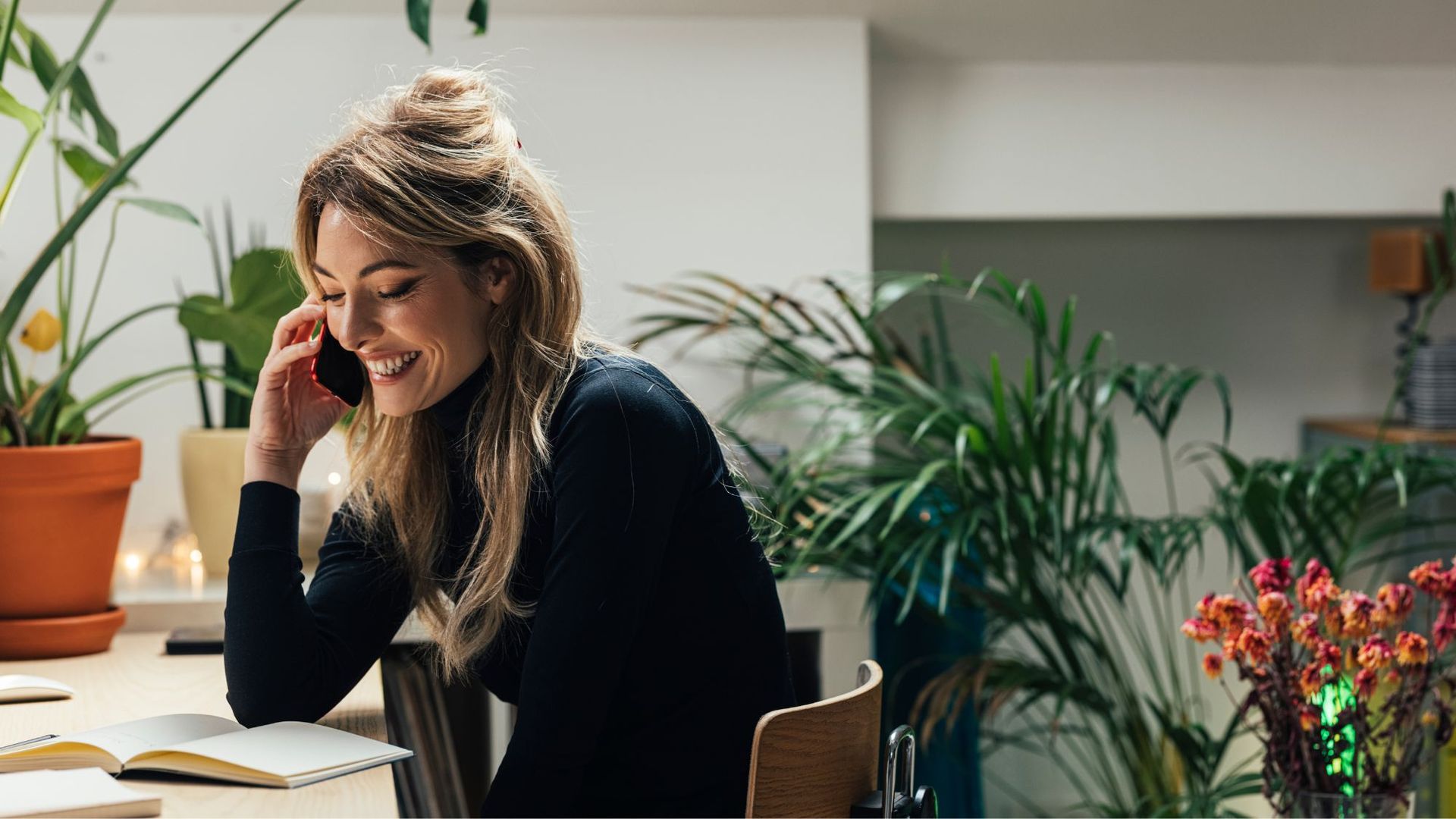 How to avoid burnout: a woman on the phone
