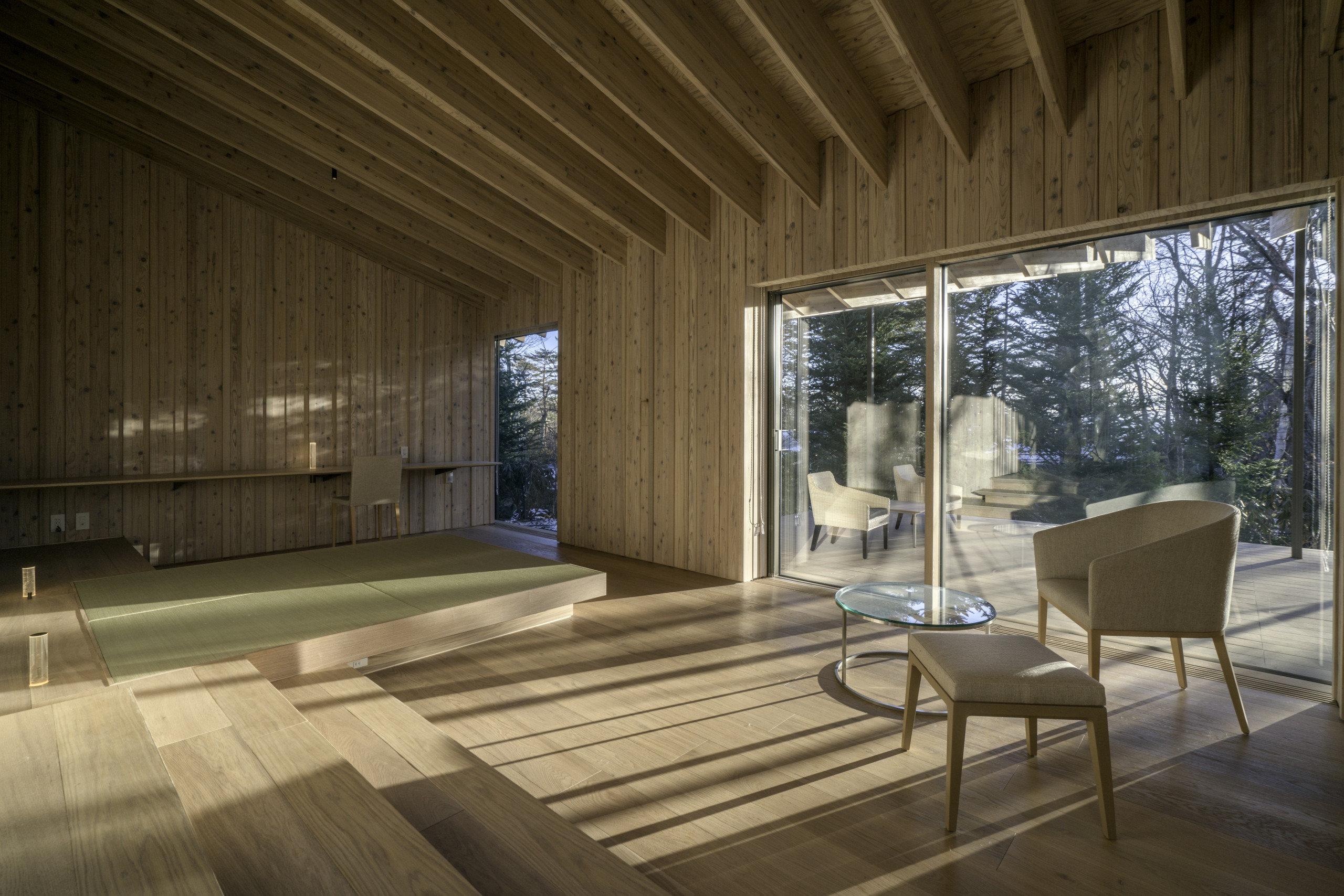 The main bedroom at Wild Bird Forest Lodge
