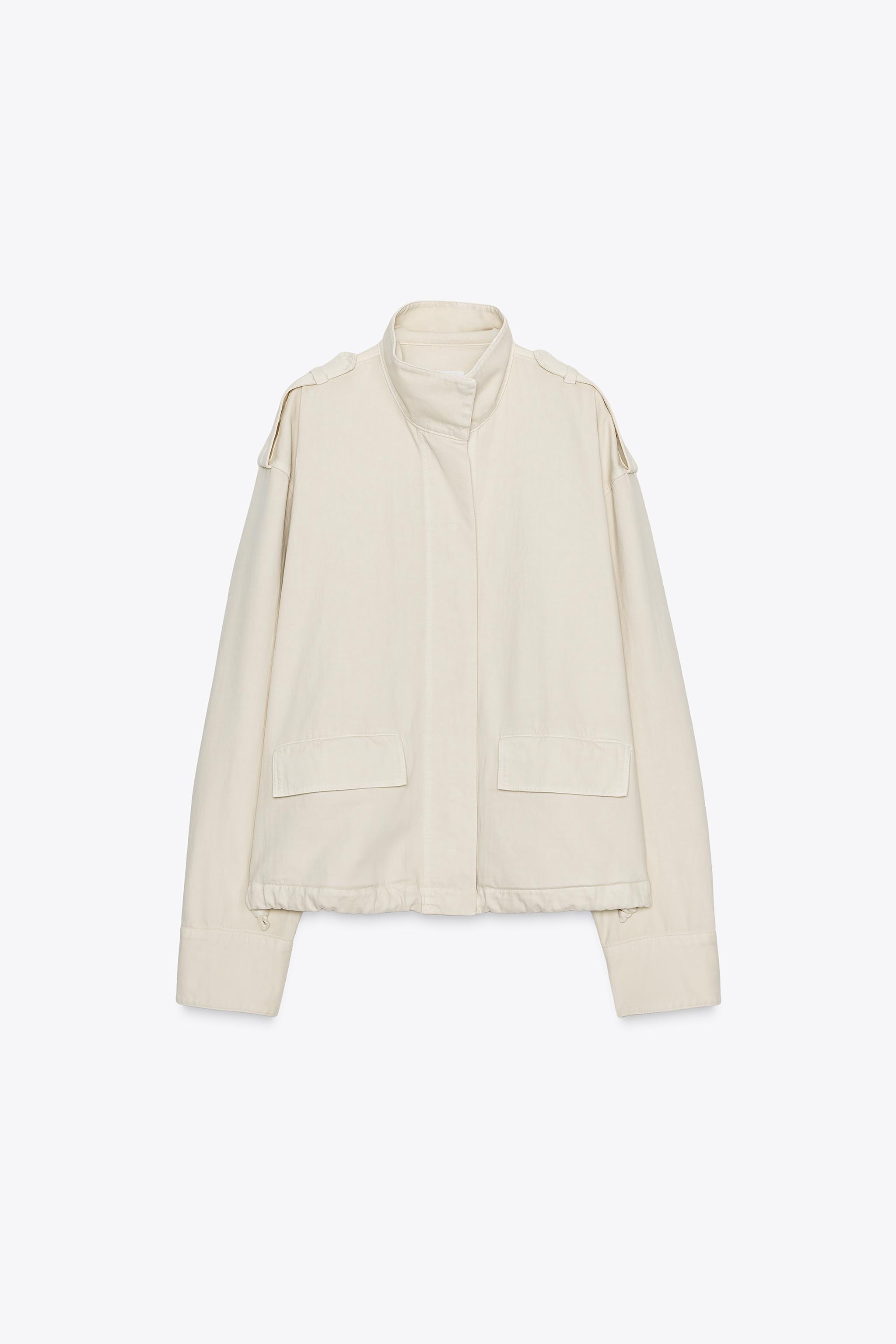 High Neck Jacket With Tabs