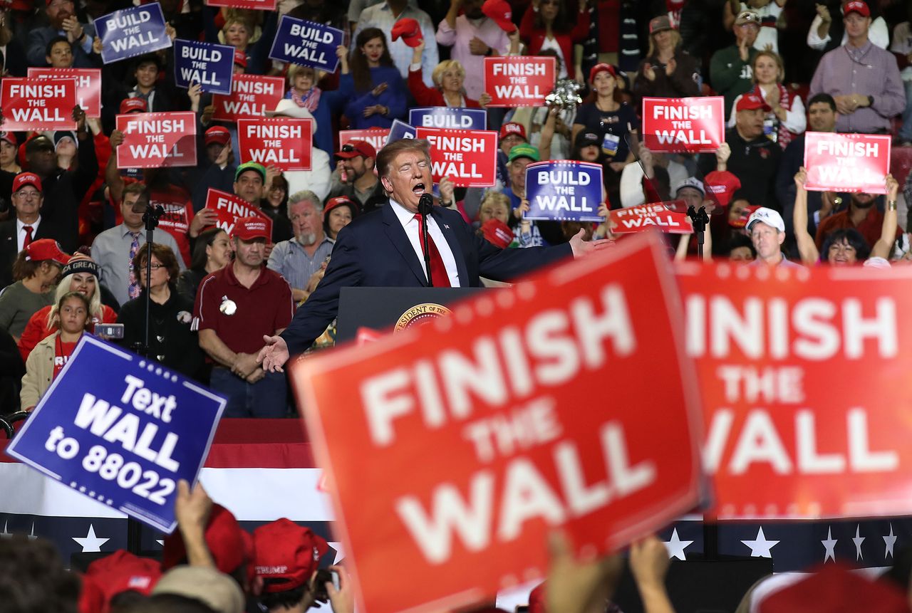 Trump at a rally in Texas