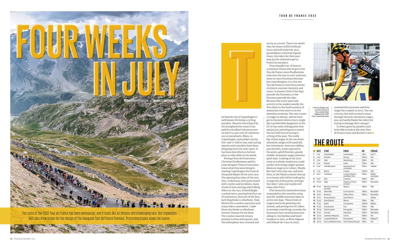 The Tour de France 2022 route
